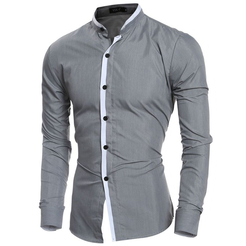 chinese collar dress shirt mens