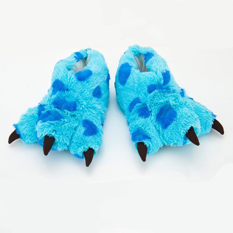 rainbow monster feet slippers