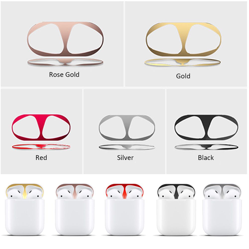 Protector de polvo para Apple airpods placa de metal de prevención de polvo de hierro Nueva Etiqueta Engomada Protector de polvo para Apple airpods placa de metal de prevención de polvo de hierro Nueva Etiqueta Engomada
