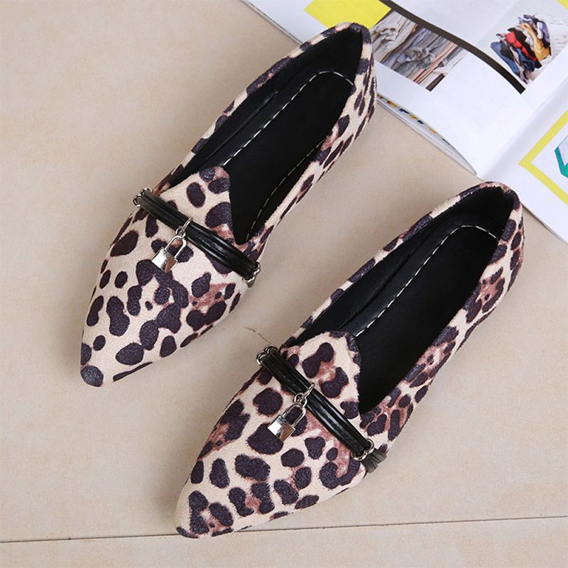 ladies leopard flats