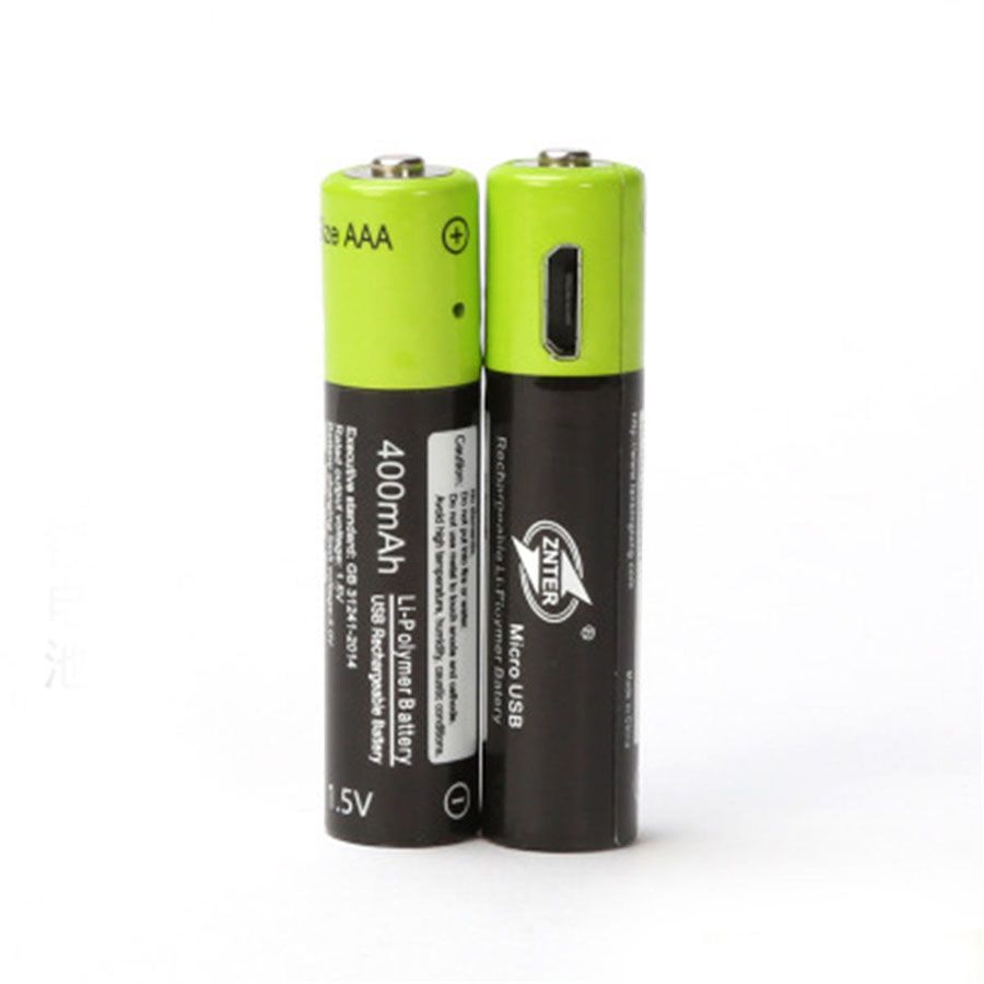 2020 Newest Znter Rechargeable Battery 1 5v Aaa 400mah Li Polymer Li Ion Lithium Rechargeable Battery Usb Battery With Usb Charging Line From Aiyue2020 10 06 Dhgate Com