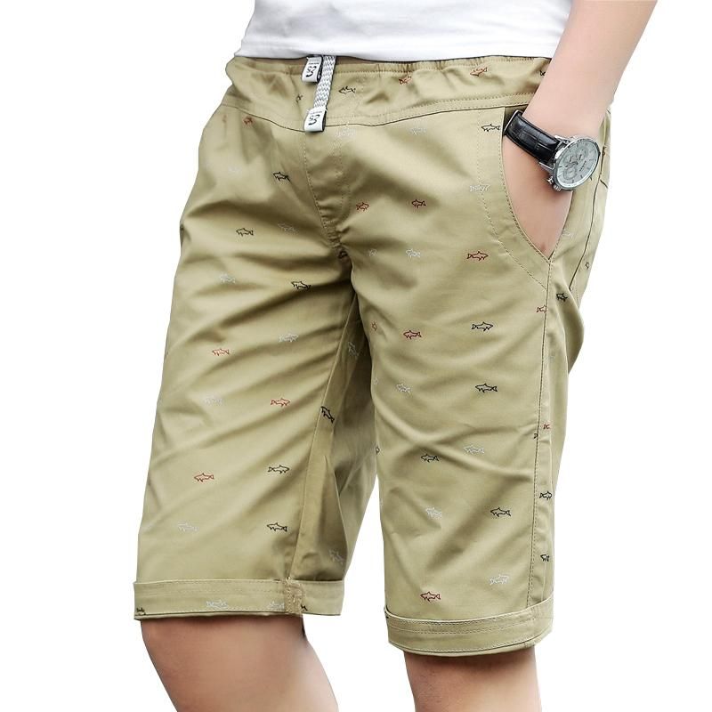 VERANO PESCADO Impreso Hombres Pantalones cortos Shorts Fit Pantalones cortos Bermudas Basquete 5 colores M-5XL Hot Newest