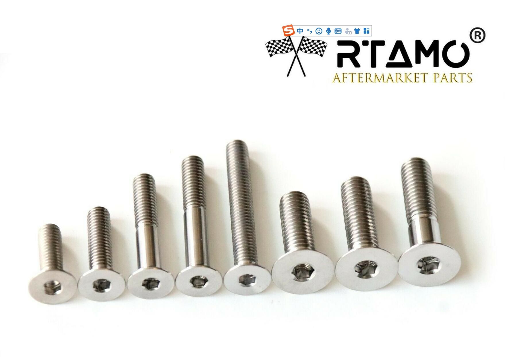 RTAMOM6 M8 M10 Various Length Titanium Gr5 DIN912 Hexagon Socket Cap Bolt