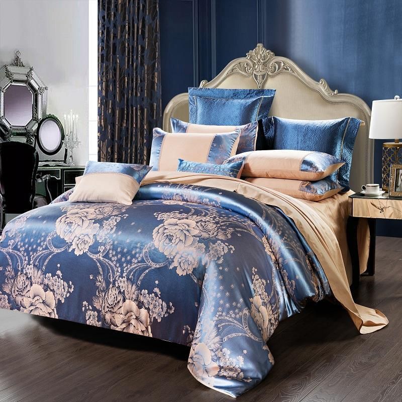 100 Cotton Luxury Bedding Sets Jacquard King Size Duvet Cover Set