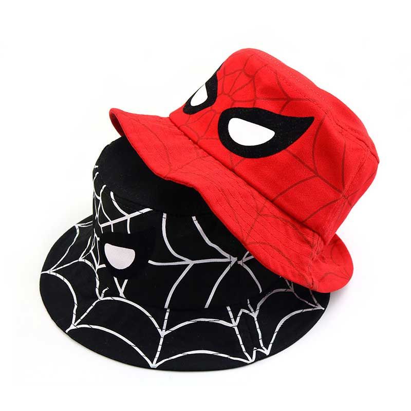 2020 Children Spider Man Bucket Hat Unisex Cartoon Cotton