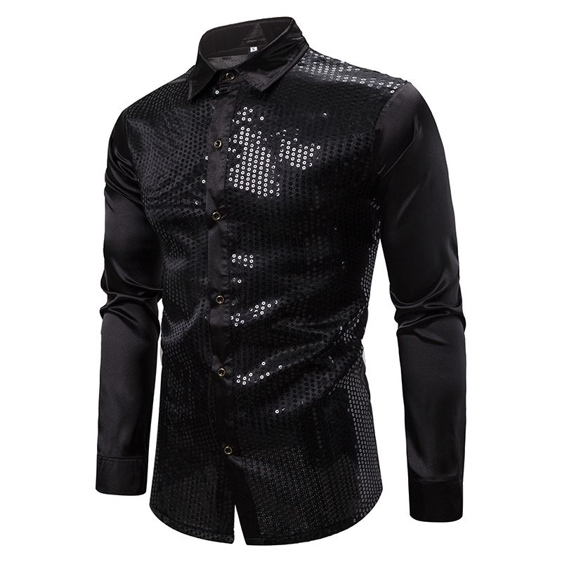 camisa brillante hombre
