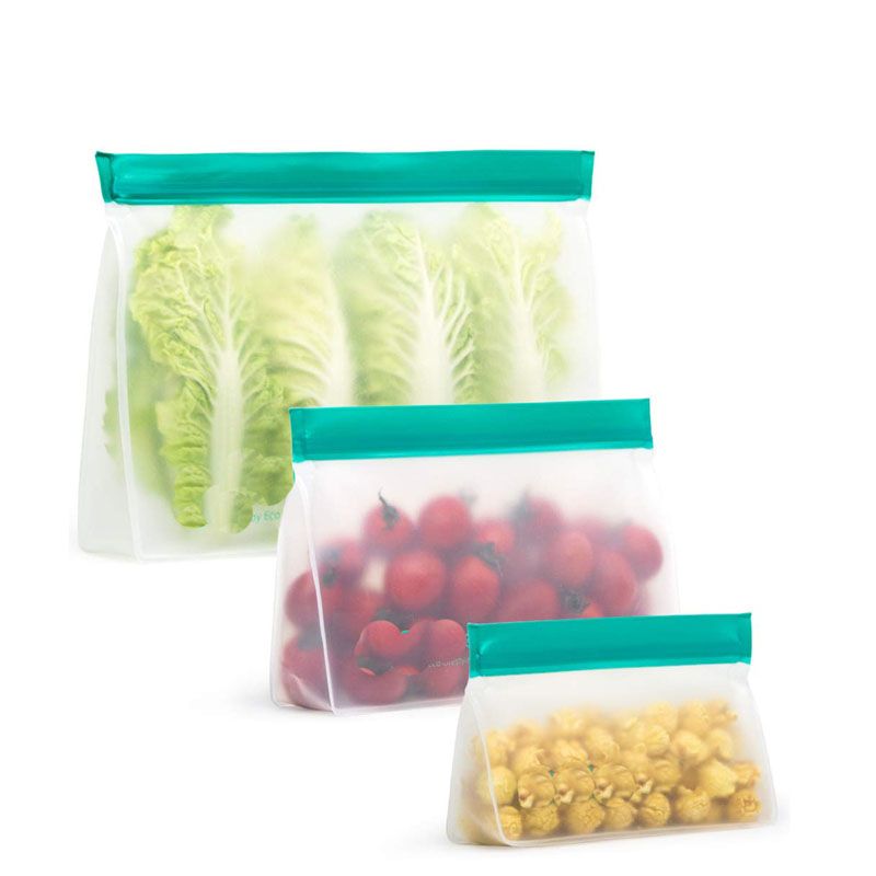 PEVA Food Storage Containers Reusable Fresh Bags Moistureproof