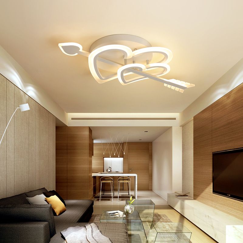 2019 Cupid Design Modern Led Chandelier Led Ceiling Light For Living Room Bedroom Wedding Room Girl Room White Color Dimmable Chandelier From Toy2000