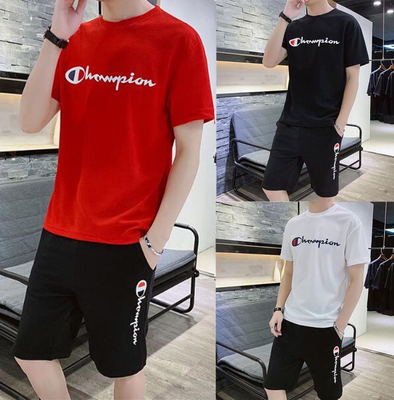 champion shorts and t shirt set