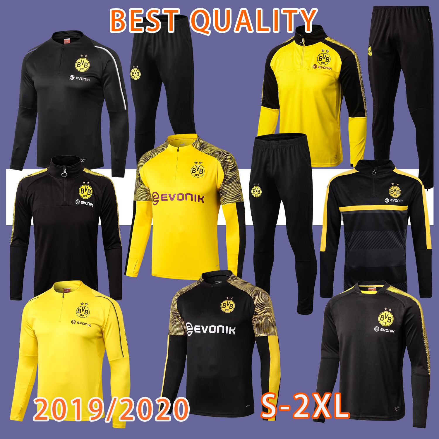 21 19 Bvb Borussia Dortmund Survetement Jacket Training Suit Soccer Jersey Tracksuits 19 Tracksuit Football Jacket Tracksuit Set From Hot Sale 001 44 31 Dhgate Com
