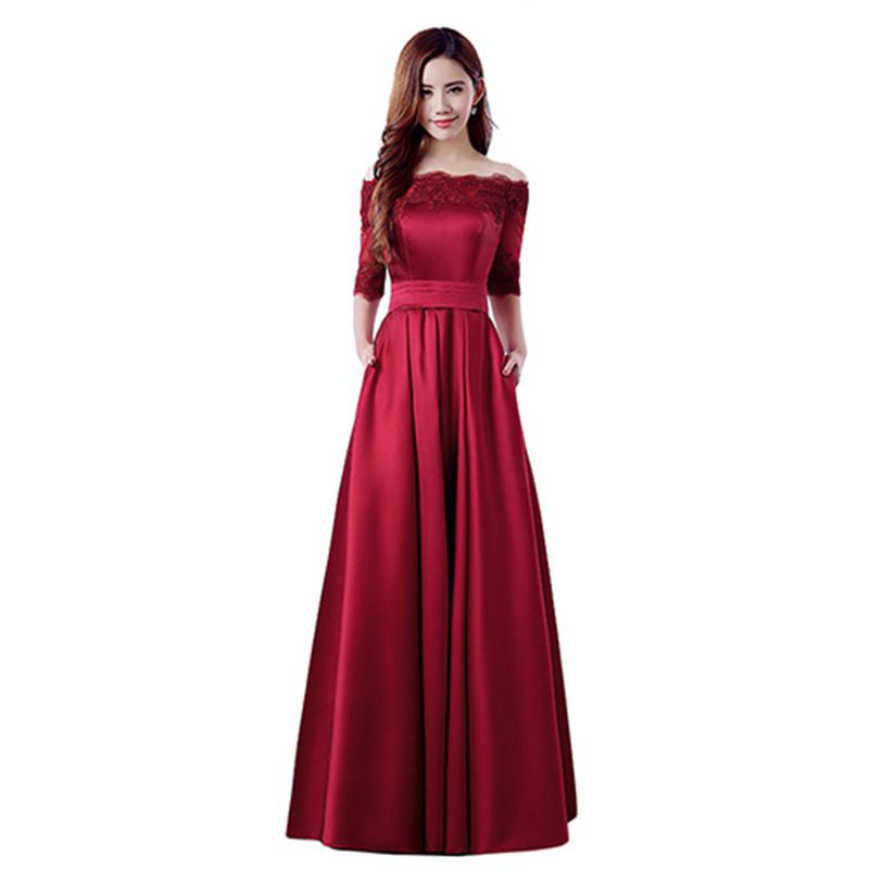 burgundy bridesmaid dresses with pockets