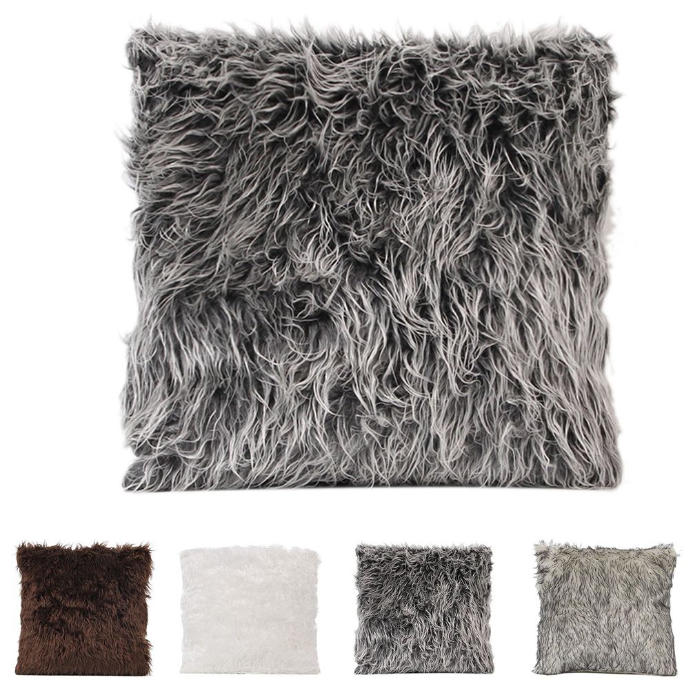Faroot 2020 Fur Plush Throw Pillow Cases Cover Home Decor Car