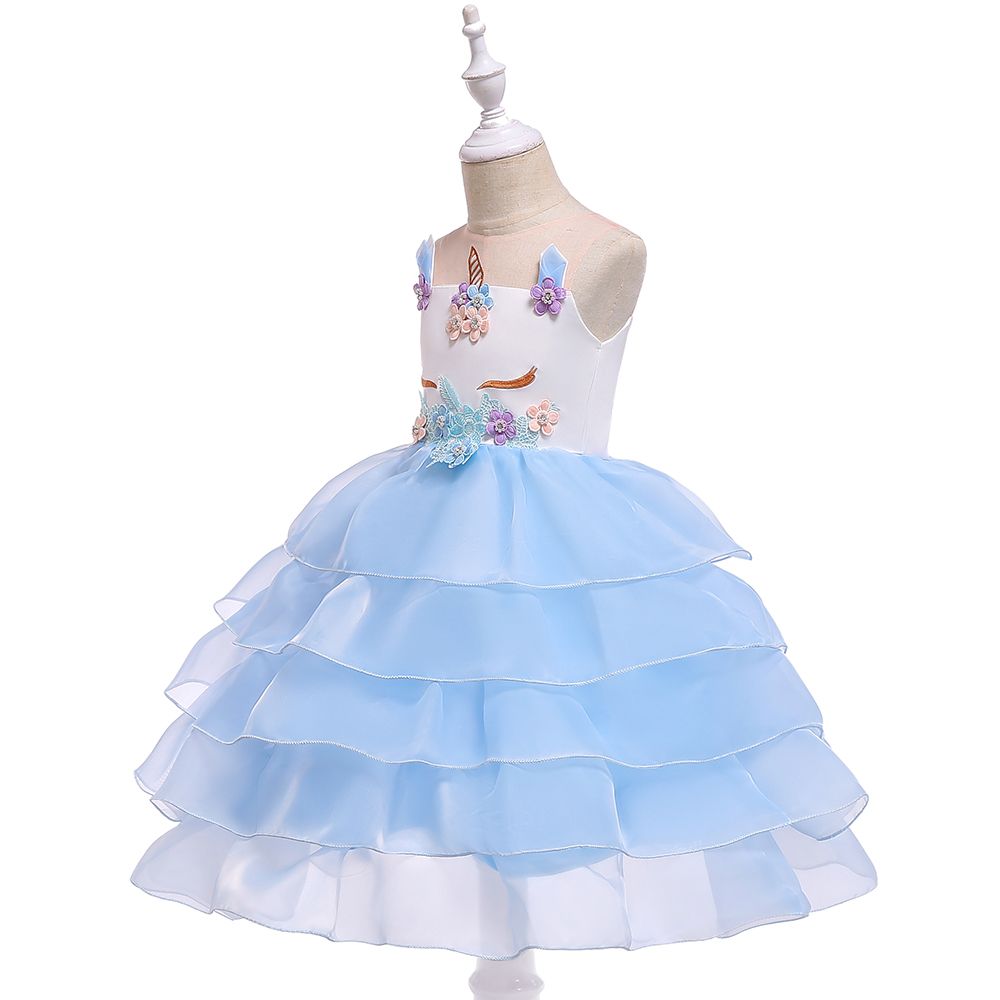 vestidos para niñas unicornio vestido de partido de la princesa de los  niños de dibujos animados