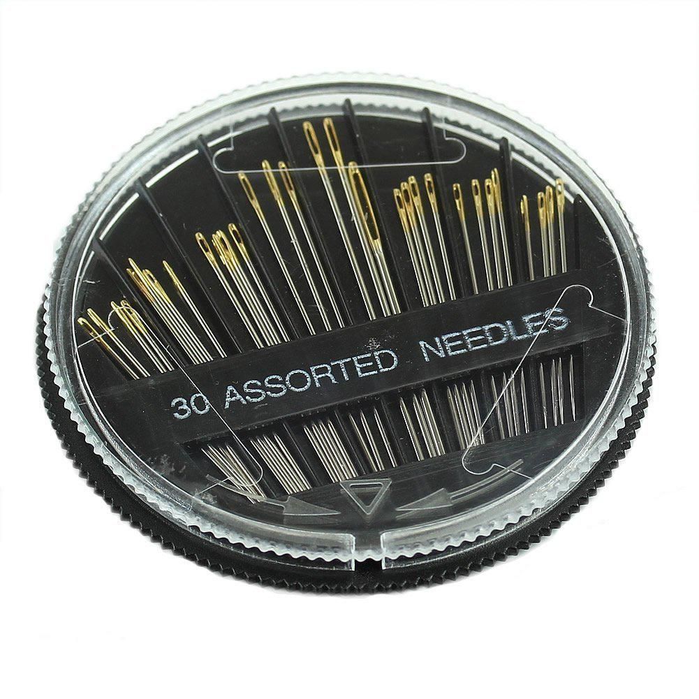 Surtido de agujas de coser a mano x 30 Piezas Reparar Edredón Bordado Craft