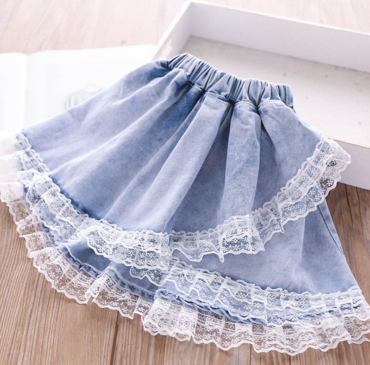 Compre Falda De Mezclilla De Encaje Para Ninas Moda Nuevos Ninos Encaje Falbala Empalme Vaquero Faldas Ninos Princesa Faldas Ninas Todo Fosforo Faldas A2540 A 52 09 Del Summervivi Es Dhgate Com