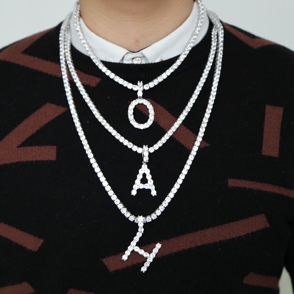 Cz Alphabet Pendant Personalized Name 