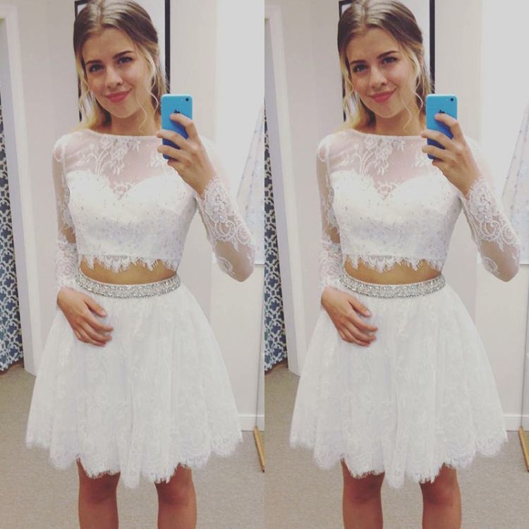 cute two piece homecoming dresses