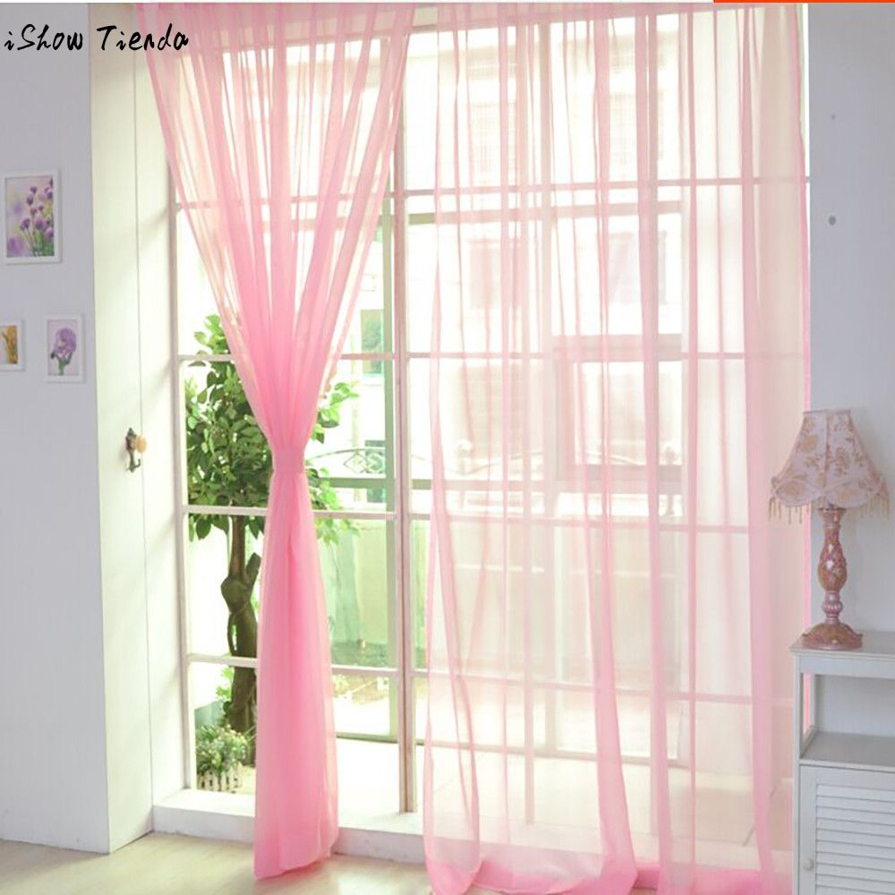 2020 Pure Color Tulle Curtains Door Window Curtain Drape Panel Sheer Kitchen Curtains Fashion For Living Room 1 55 From Stunning88 21 36 Dhgate Com