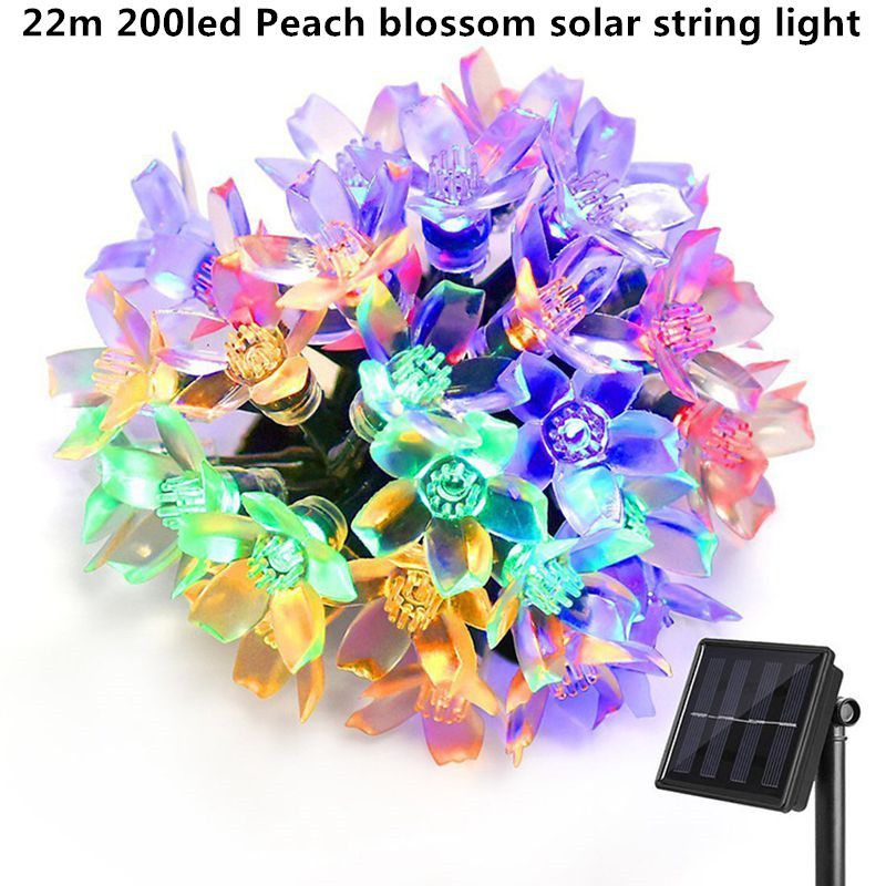 200LED Solar String Lights Flower Bulbs Solar Garden Waterproof Decorative Light