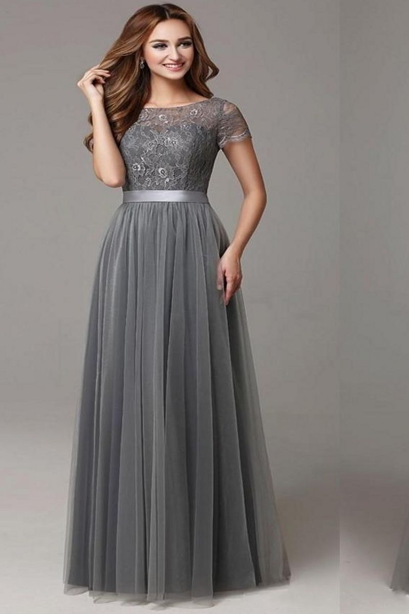 dark grey long dress