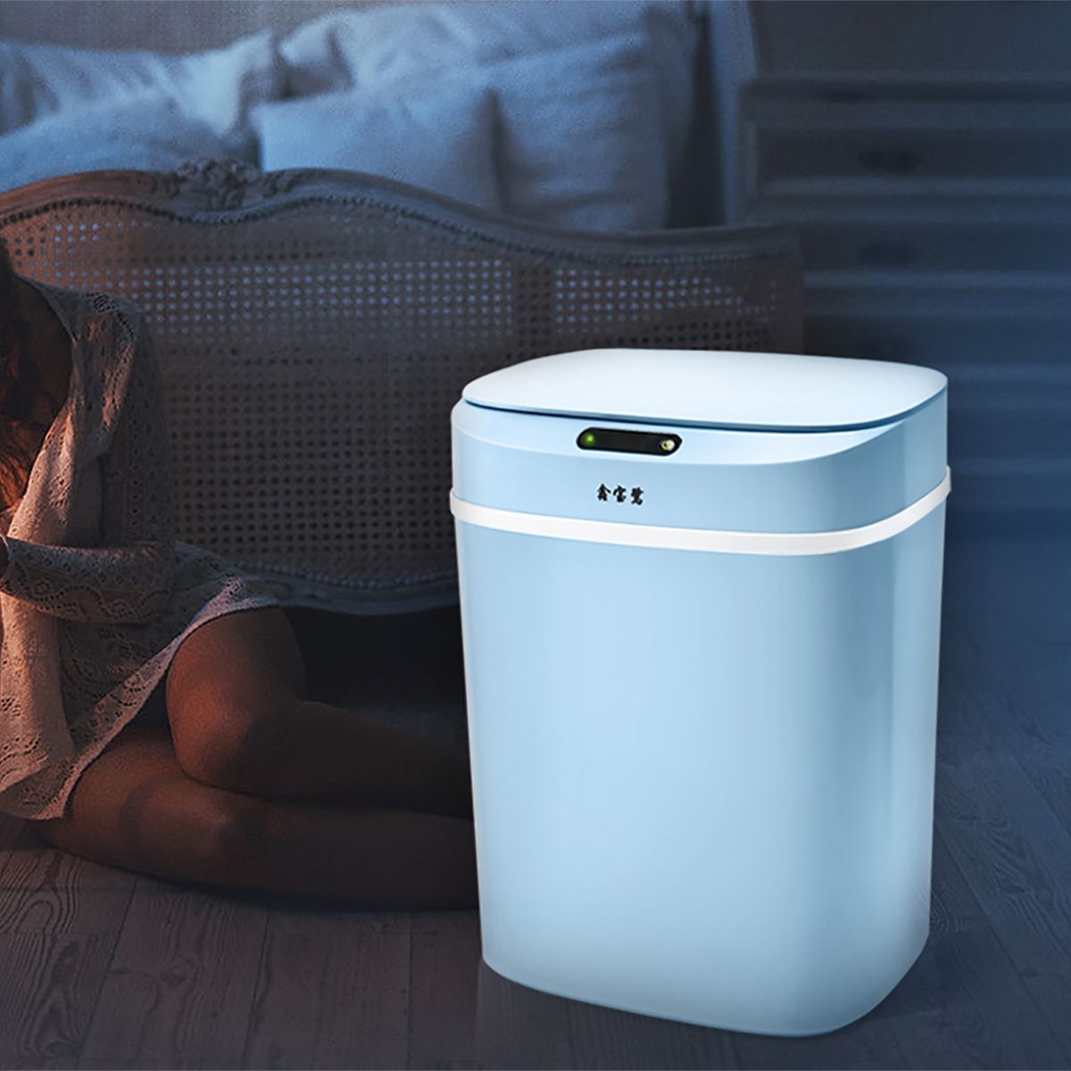 Cestino per rifiuti ricaricabile quadrato Smart Sensor piccolo cestino per rifiuti domestici apertura e chiusura intelligente 12L / 14l / 16L Cestino per rifiuti ricaricabile quadrato Smart Sensor piccolo cestino per rifiuti domestici apertura e chiusura intelligente 12L / 14l / 16L