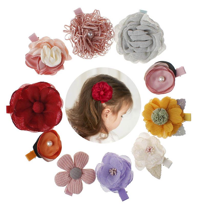 Ins Flower Girls Hair Clips Floral Designer Hair Clips Princess