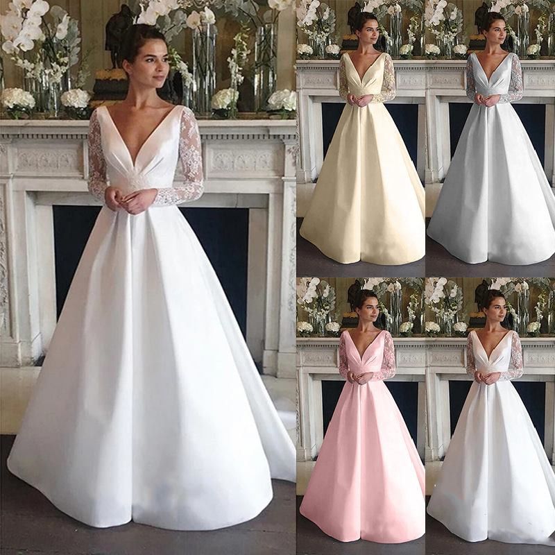 2020 Luxury Womens Party Dress Designer Lace V Neck Long Dresses