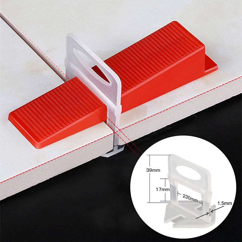 Leveling Spacer Clips 100pcs Tile Leveling System Clips 1//8 Inch 3MM