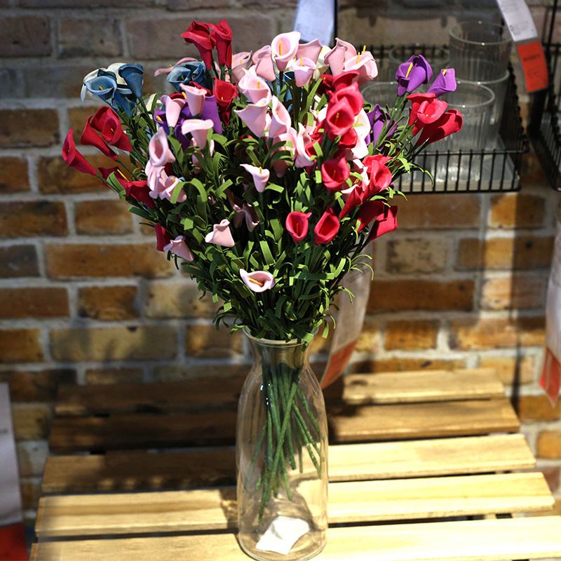 Calla Lily Bouquet Decorative Flowers 12 Heads Soft Pe Material