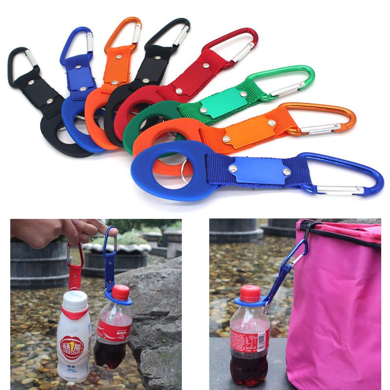 2021 Water Bottle Holder With Hang Buckle Carabiner Clip Key Ring Fit