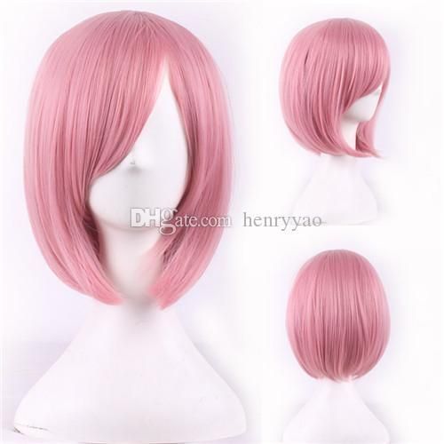 short pink wig cosplay