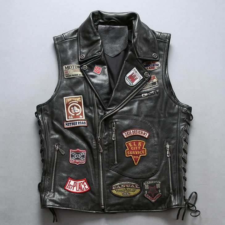 biker sleeveless jacket