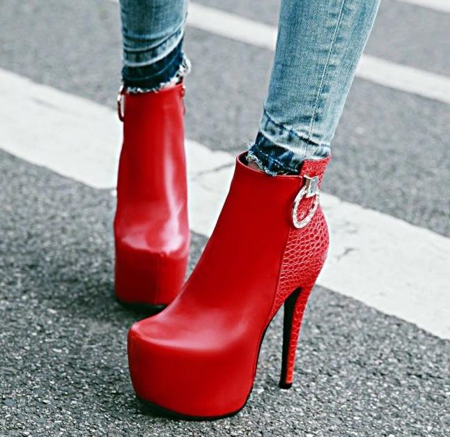 2021 Kleine Grote Maat 33 Tot 42 Tot 48 Ultra Hoge Hak Ronde Teen Platform  Enkellaars Wit Rood Prom Nachtclub Partij Schoenen 14cm Van Vivishoescity,  36,36 € |DHgate