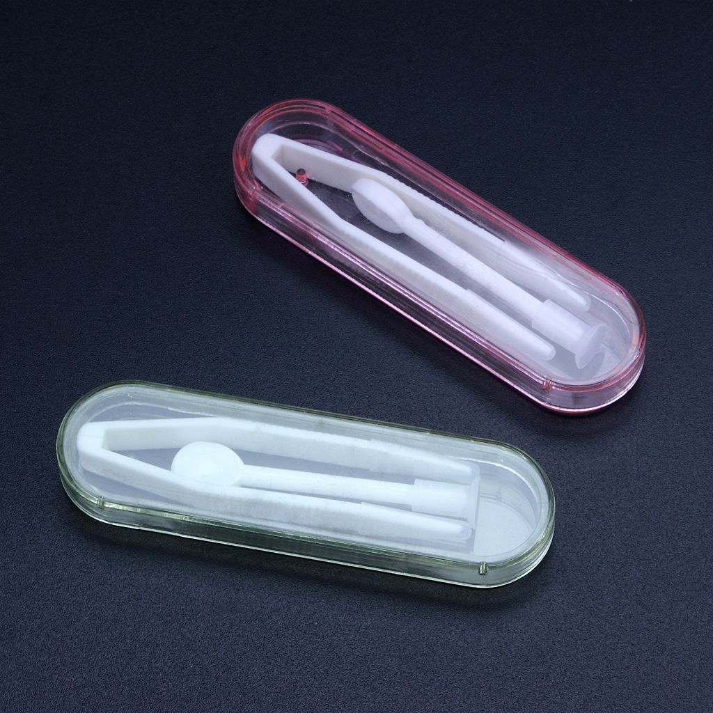 Portable Contact Lens Stick Tool Case Set Inserter/Remover+Tweezer Contact Lenses For Sale