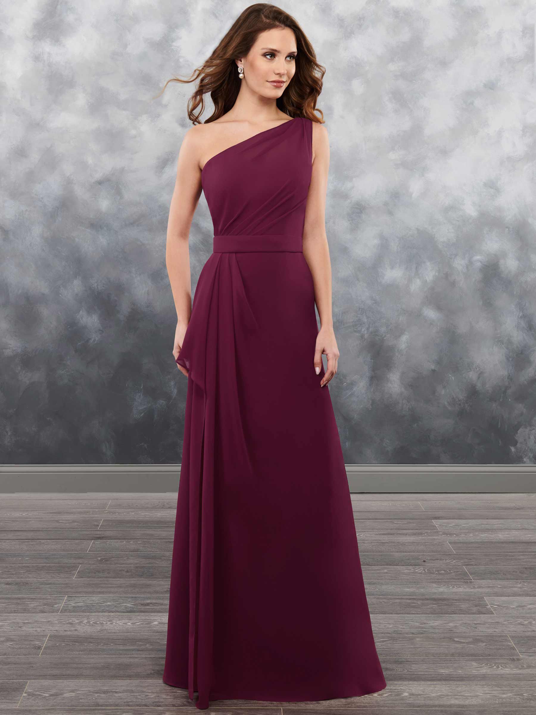 wine chiffon bridesmaid dresses