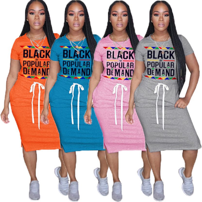 Plus Size 2xl Summer Women One Piece Dress Solid Color Casual Dress Short Sleeve Letter Dress Trendy Bandage Grey Skirts 3118 From Mara33 15 56 Dhgate Com