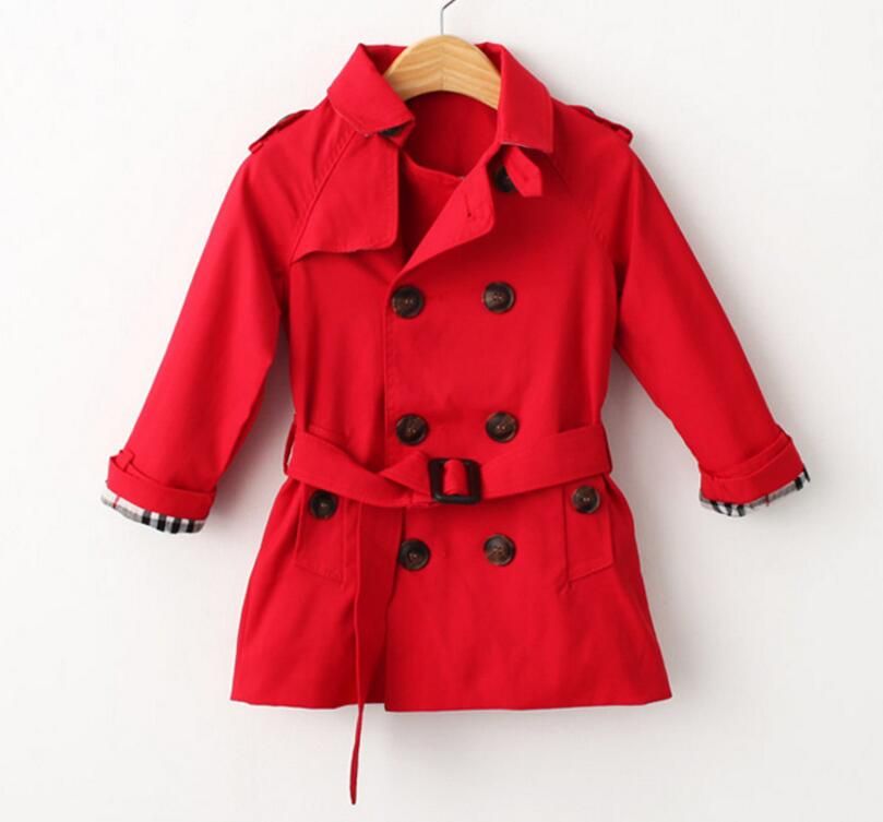 Trench Jacket Kids Windbreaker Autumn Baby Thin Children Outerwear Girls Jackets