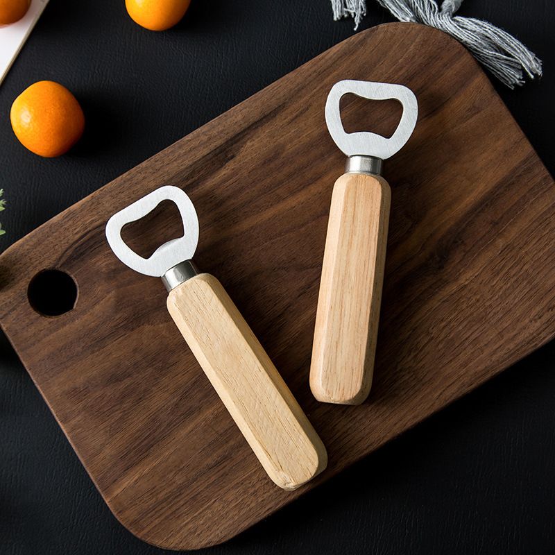 New Style Wood Handle Handheld Bartender Bottle Opener Wedding
