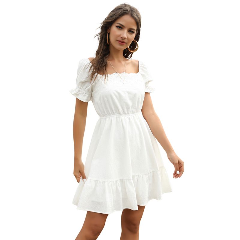 puff sleeve plus size dress