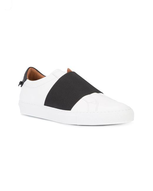 white leather slip on womens shoes