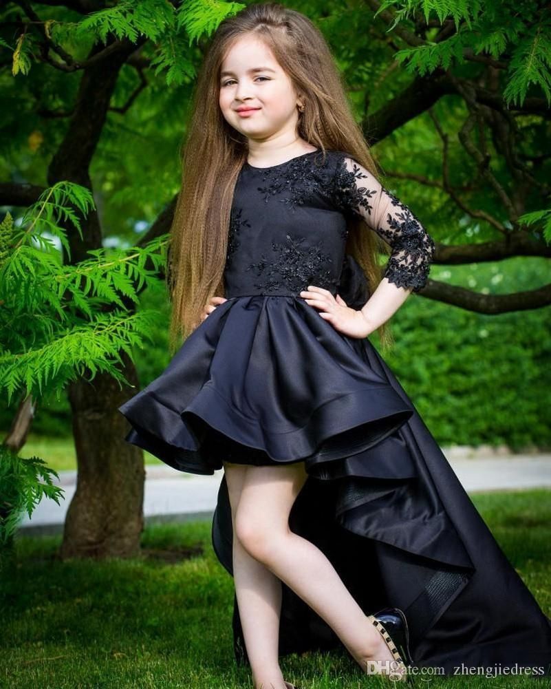 Black Satin Little Princess Dress 