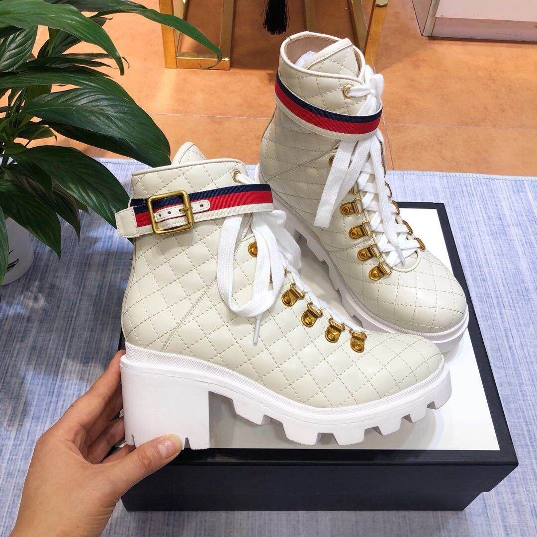 quilted leather ankle boot with belt