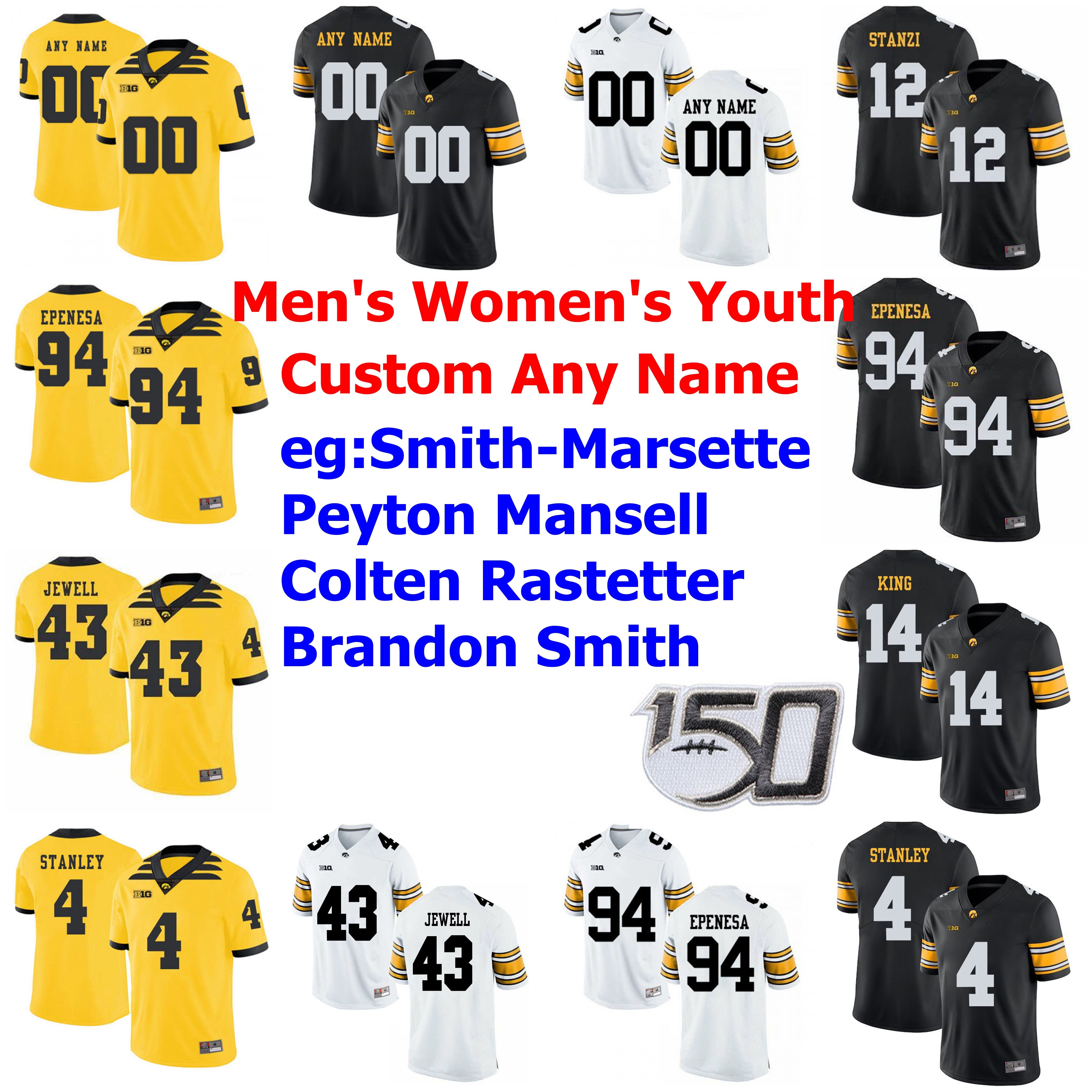 iowa hawkeyes jersey custom