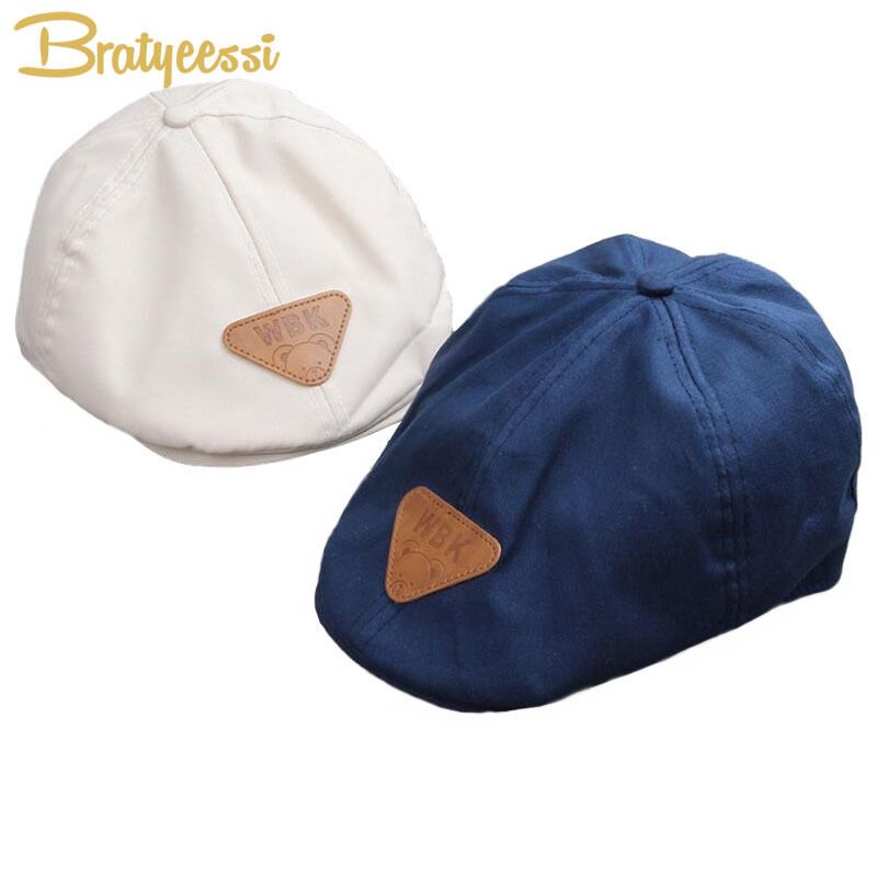 Nuevos sombreros de boina de para bebés, puro, niños, gorra de boina para