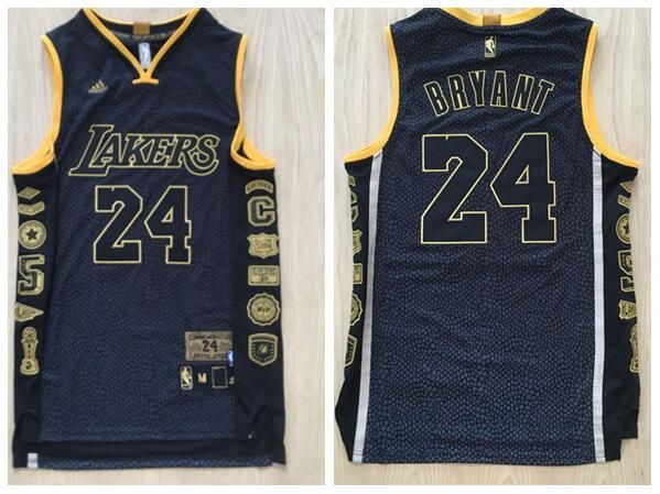 black and gold lakers jersey