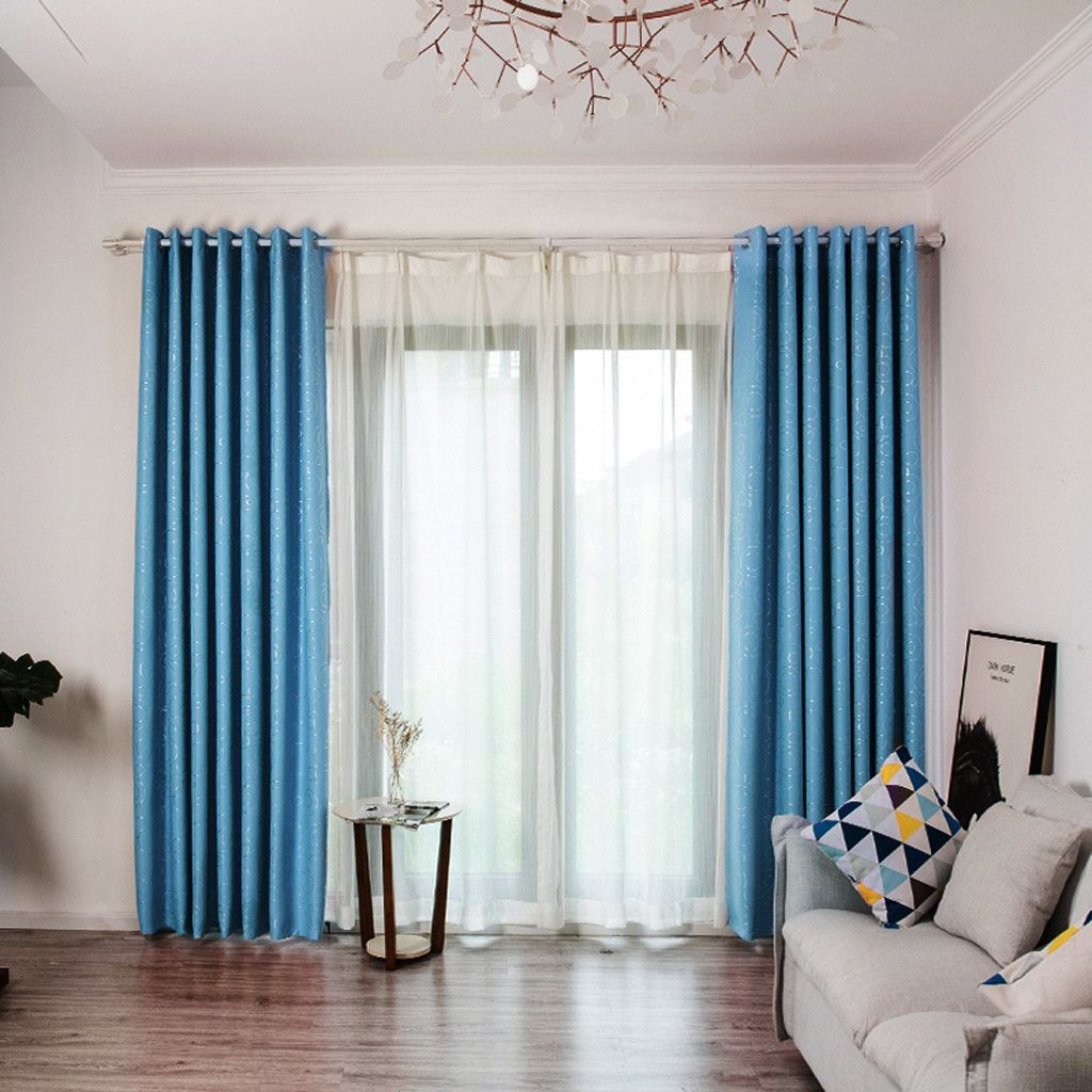 2020 Leaves Curtain Tulle Window Treatment Voile Drape Valance 2 Panel