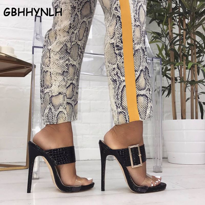 high heel jelly sandals