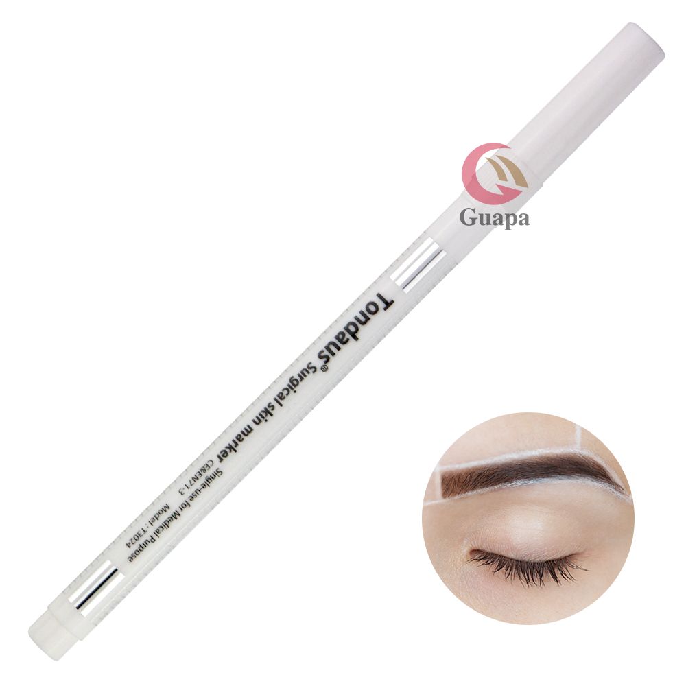 White Surgical Eyebrow Tattoo Skin Marker Pen Tools Microblading