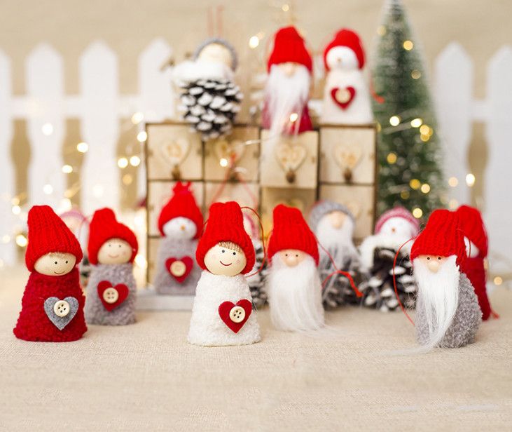 Nuove Decorazioni Natalizie.Acquista 2019 Nuove Decorazioni Di Natale Creativo Di Legno Bambola Bambola Pigna Pendente Un Pacco Albero Di Fascino Mini Doll Di Natale A 1 09 Dal Jikolp555 Dhgate Com