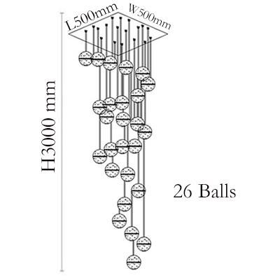 26 Heads L50 * W50cm quadrati